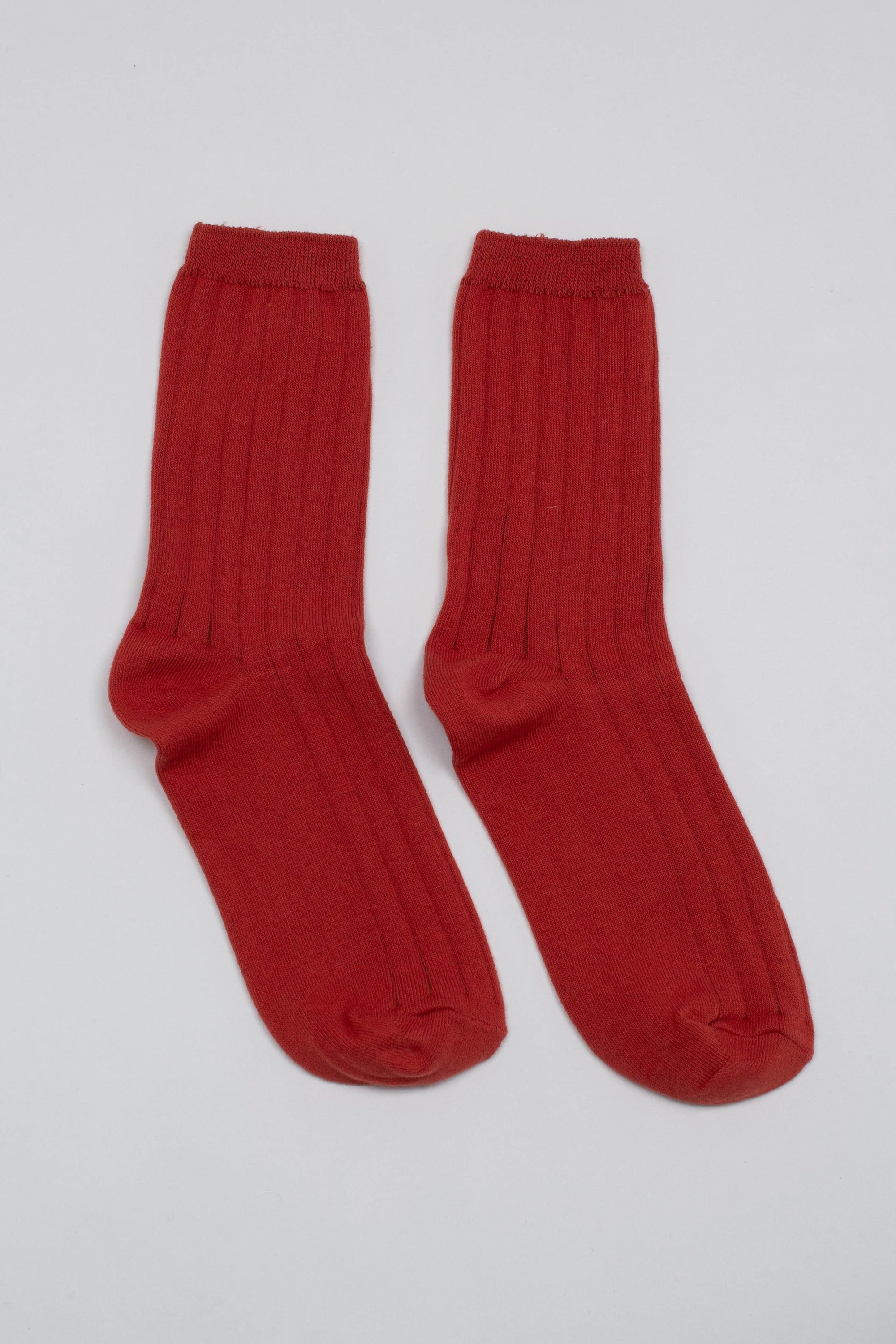 Orange giant rib socks