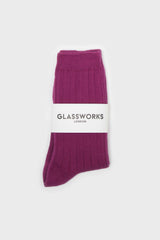 Purple giant rib socks