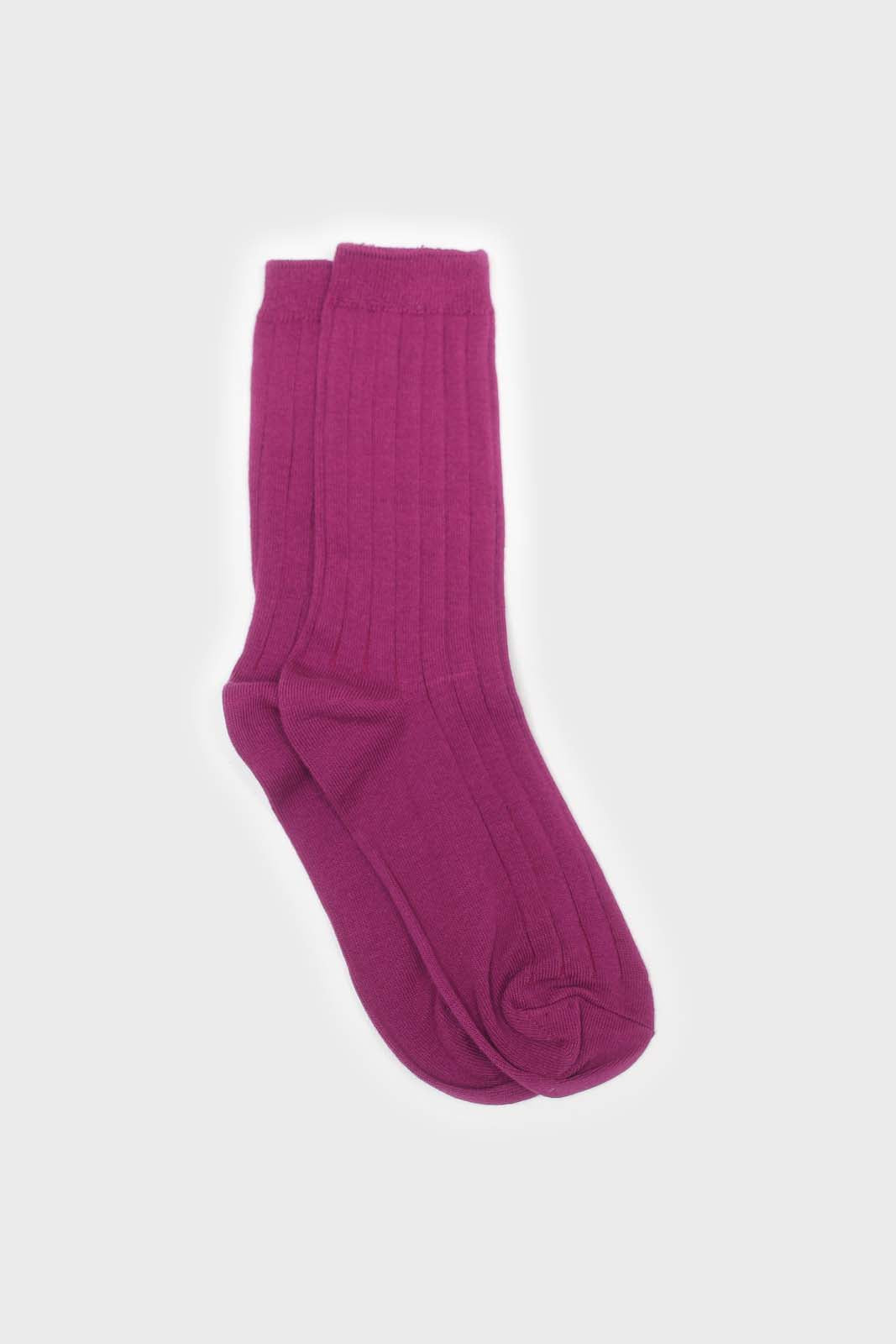 Purple giant rib socks