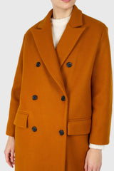 Mustard smooth double breasted coat