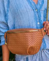 Passport Theory Woven Vegan Leather Belt Bag