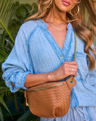 Passport Theory Woven Vegan Leather Belt Bag