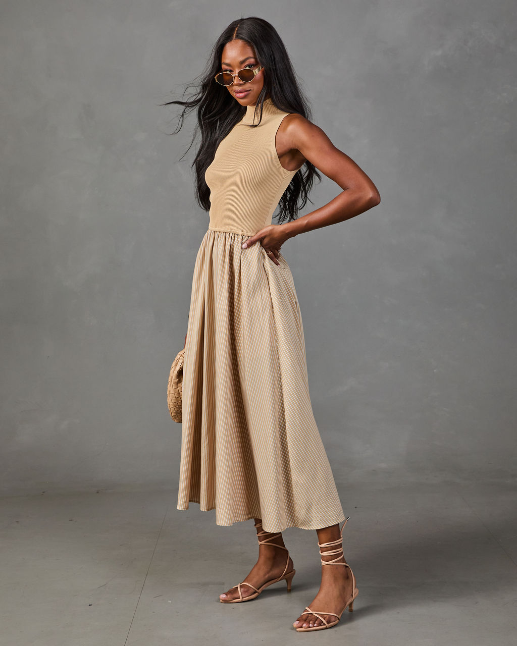 Weekend Darling Color Block Midi Dress