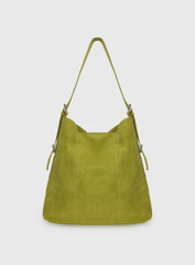 Bonus Points Faux Suede Shoulder Bag Green
