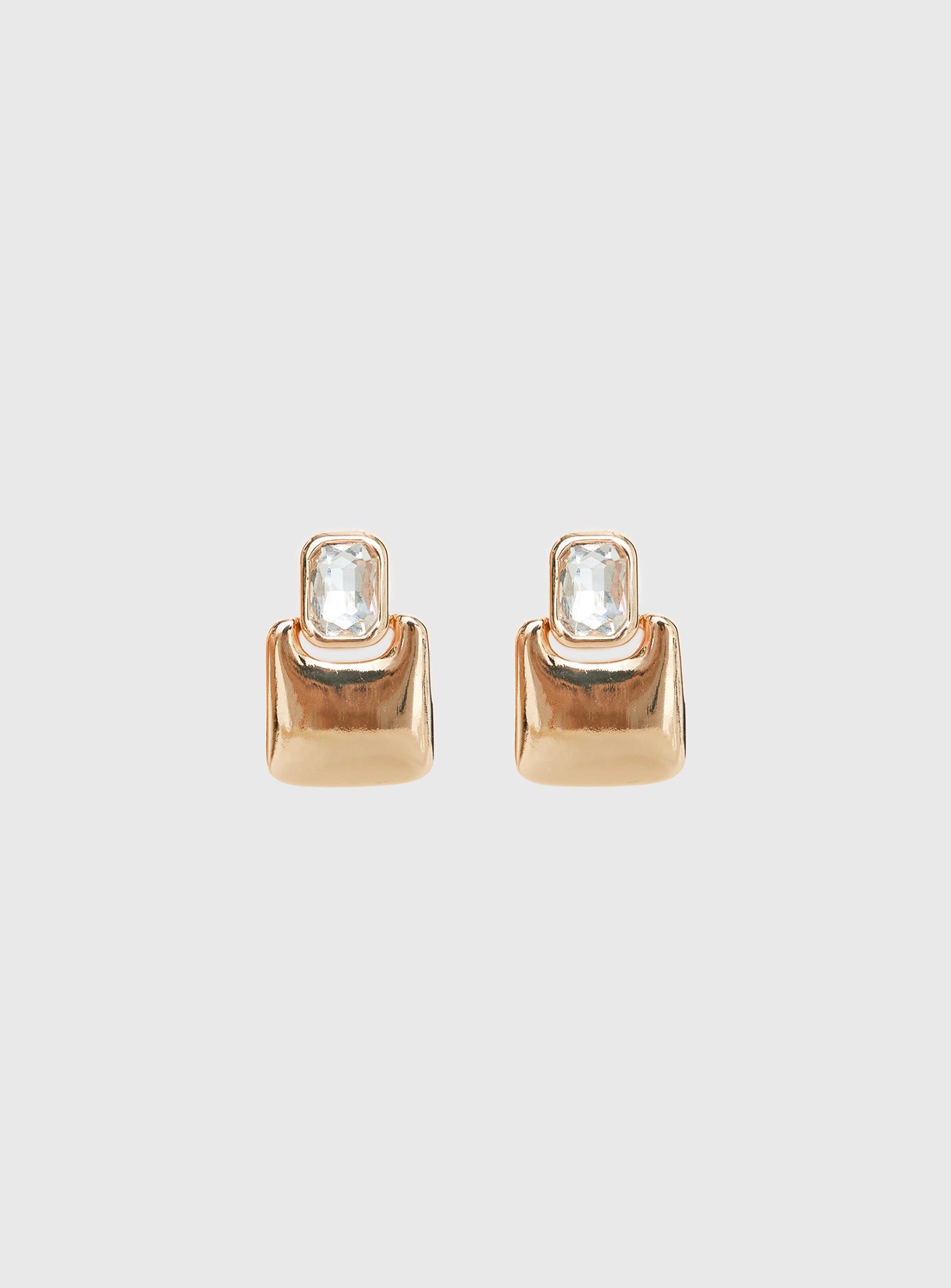 Luminary Diamante Detail Earrings Gold