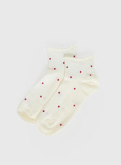 Vesira Frill Socks Cream Polka