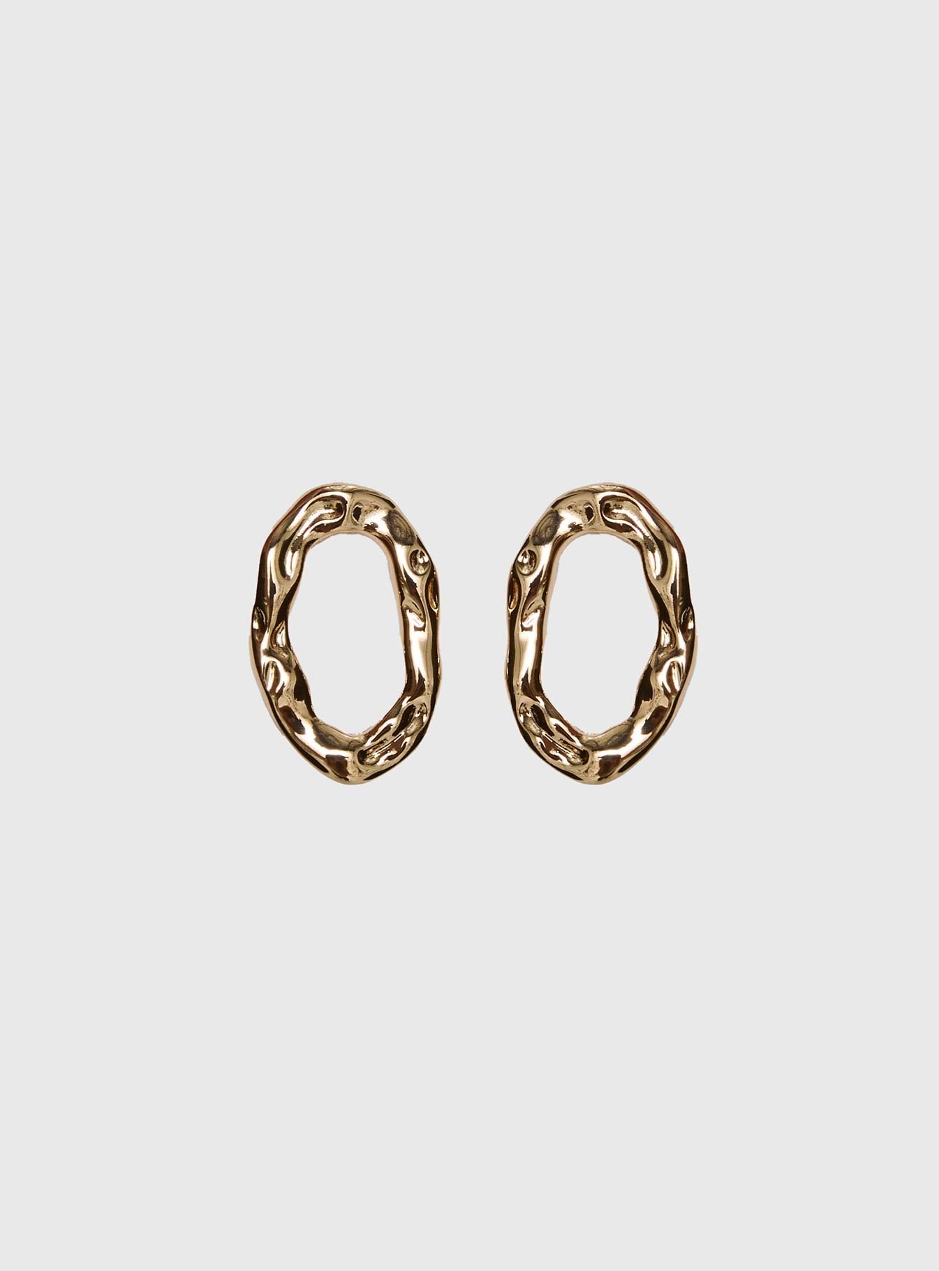 Rumie Oval Earrings Gold