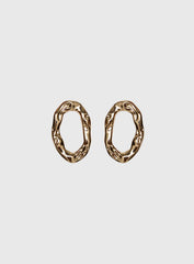 Rumie Oval Earrings Gold