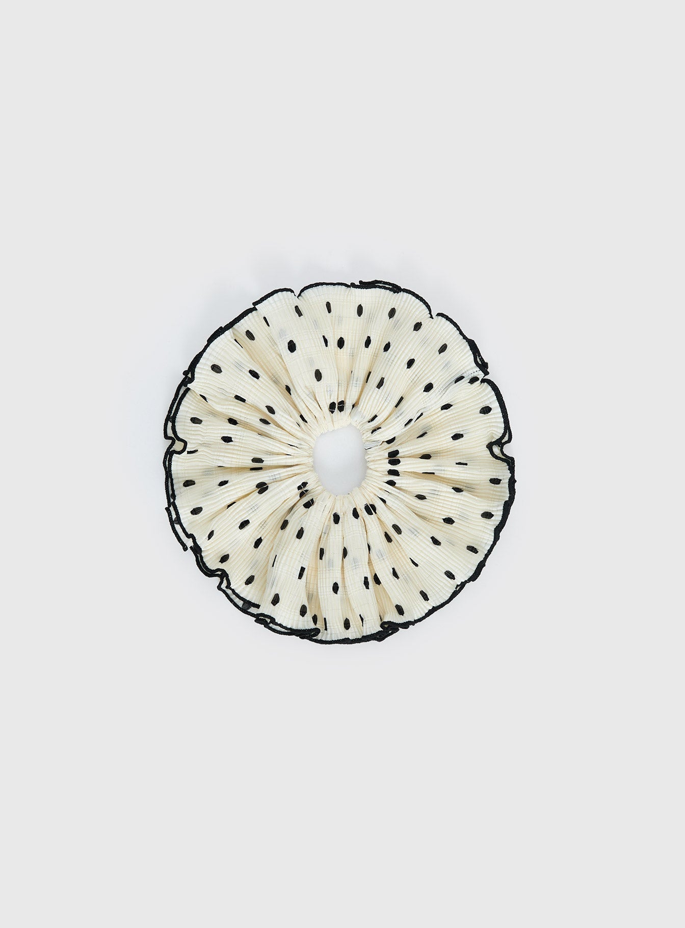 Greatest Gift Scrunchie White Polka Dot