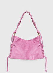 Amadea Tie Detail Shoulder Bag Pink