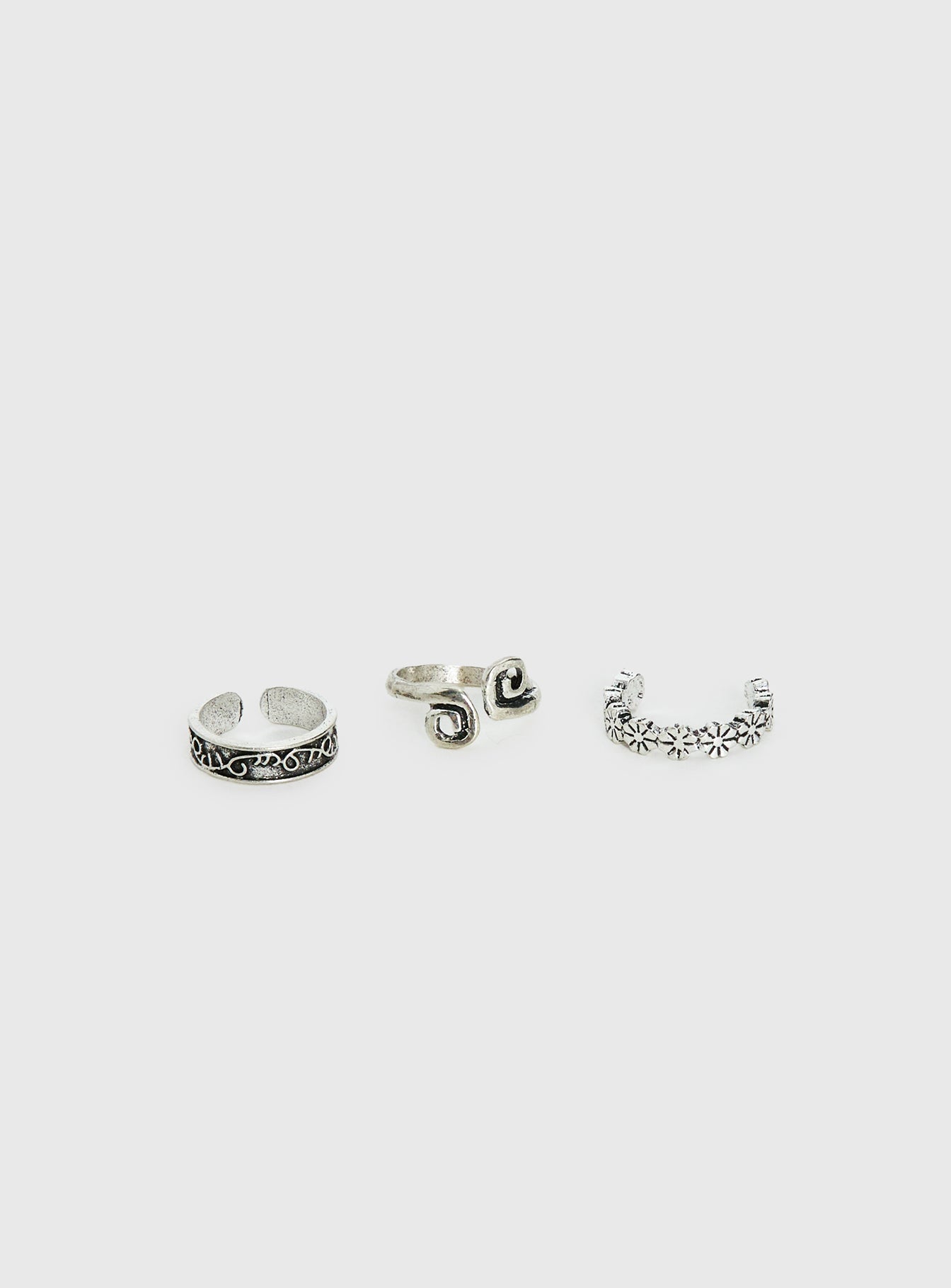 Ellissa Toe Ring Pack Silver