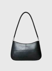 Sombre Faux Leather Shoulder Bag Black / Silver