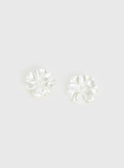 Livvy Floral Stud Earrings White