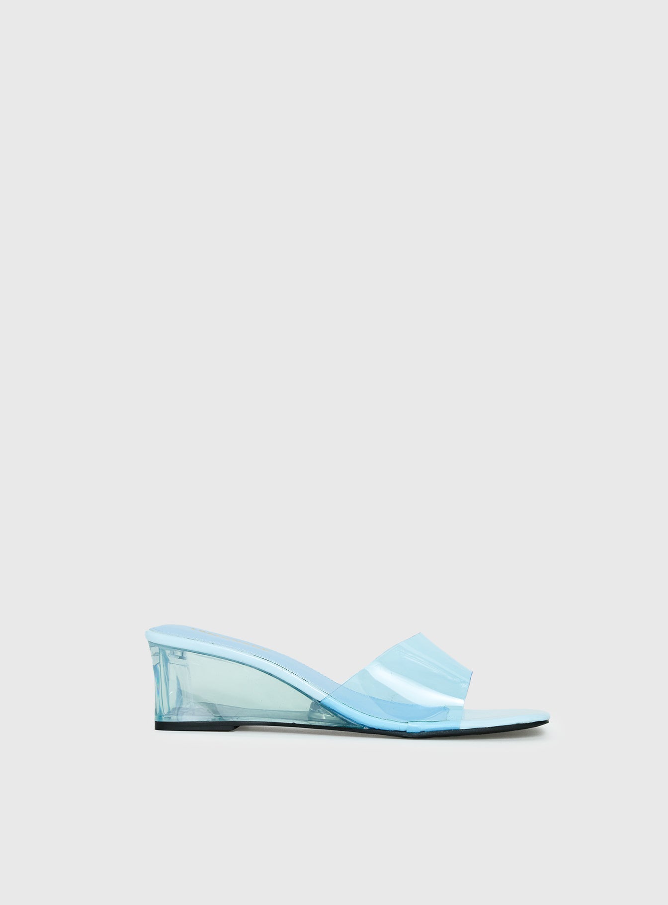Uchee Clear Wedge Heels Blue