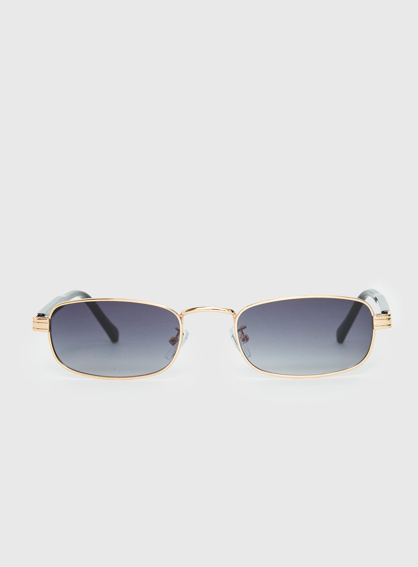 Soft Launch Rectangular Sunglasses Gold / Grey