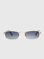 Soft Launch Rectangular Sunglasses Gold / Grey