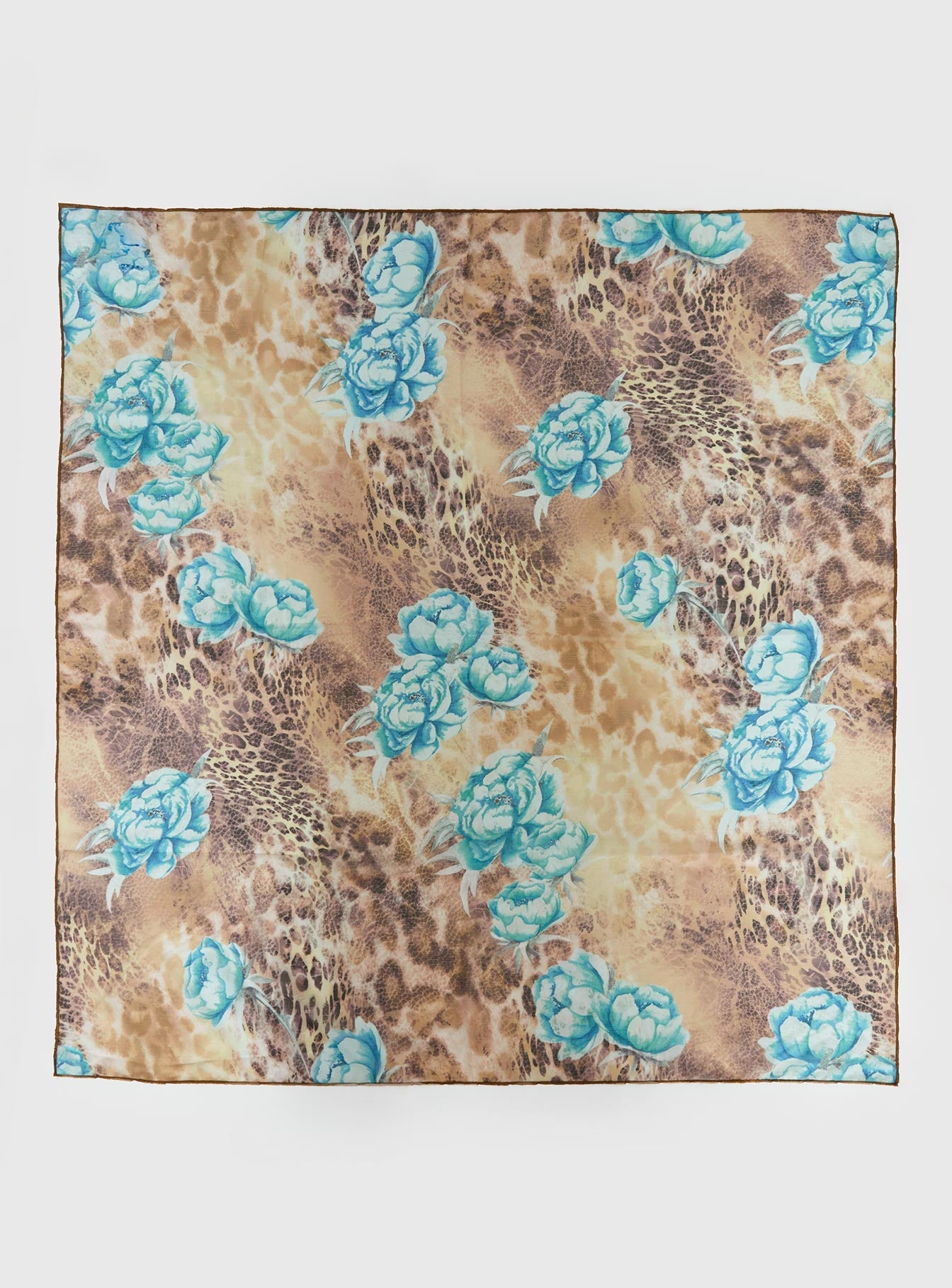 Nellie Chiffon Scarf Leopard Floral
