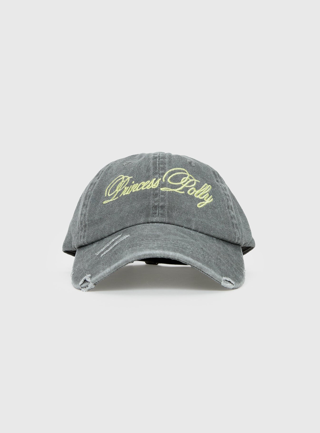 Off Duty Distressed Cap Grey / Yellow
