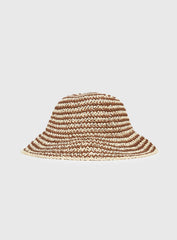 Celestea Woven Bucket Hat Tan / Brown