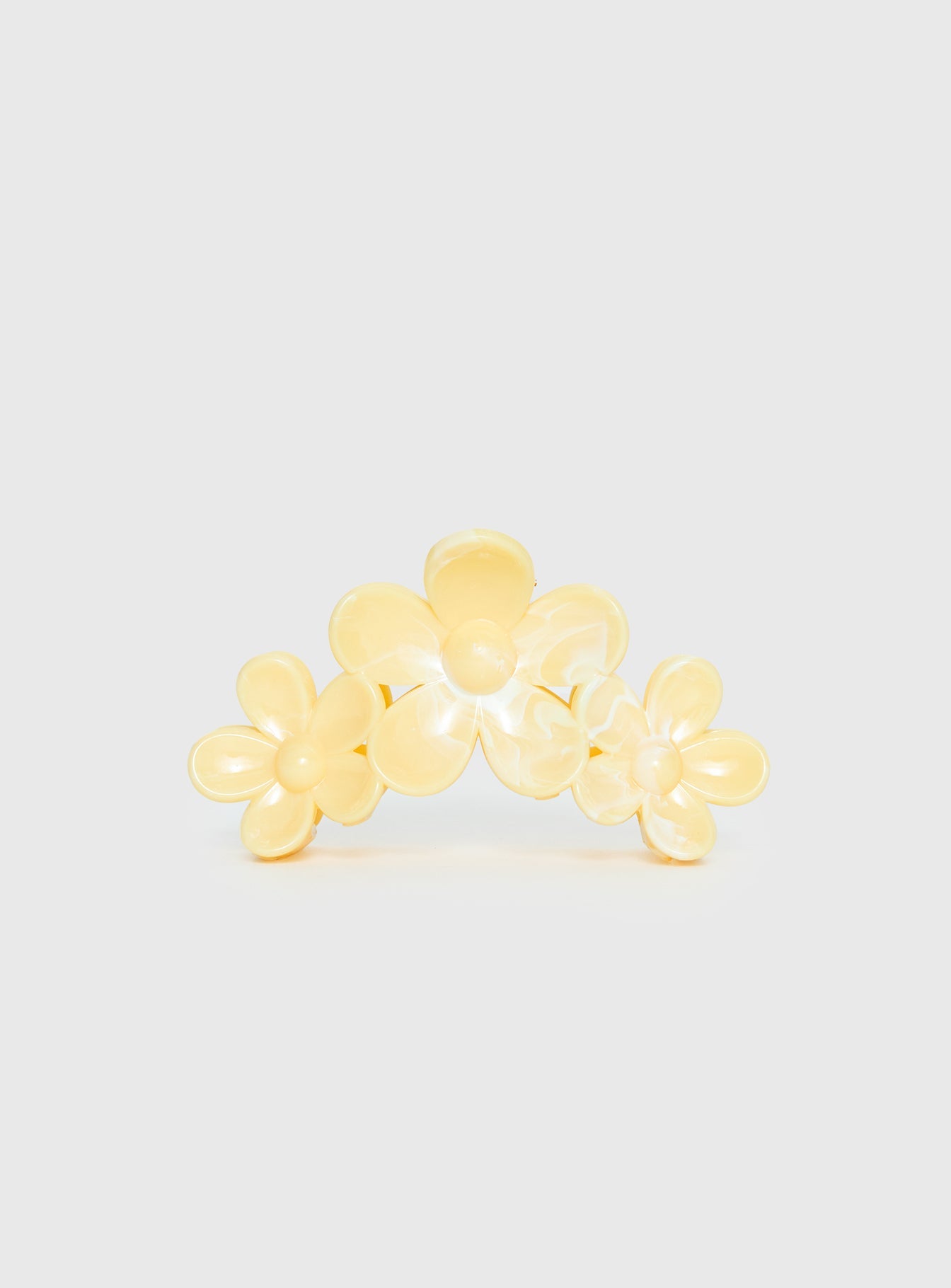Devinn Floral Claw Clip Yellow