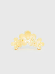 Devinn Floral Claw Clip Yellow