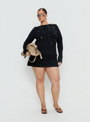 Ryka Long Sleeve Eyelet Top Black Curve