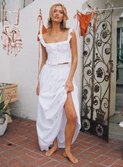 Valerio Maxi Skirt White