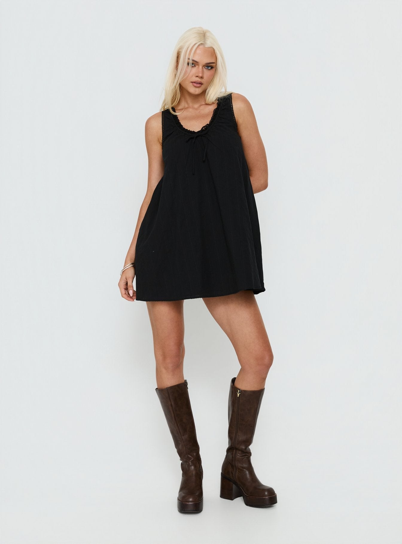 Antiquity Swing Mini Dress Black