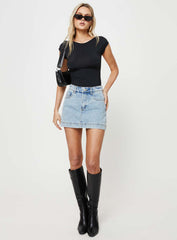 Gazelle Denim Skort Light Wash Lower Impact