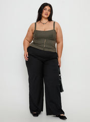 Nylen Tailored Suiting Top Brown Pinstripe Curve