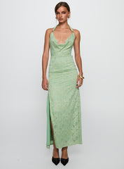 Starfall Halter Maxi Dress Sage