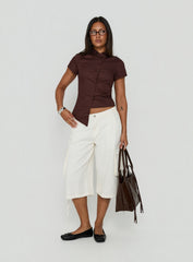 Hudsen Longline Cargo Shorts Cream
