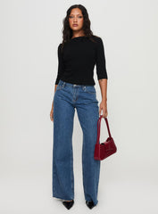Darla Low Rise Straight Jean Mid Wash