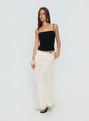 Isameika Beaded Tank Top Black