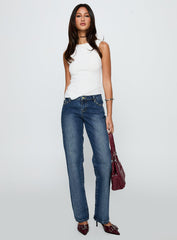 So Dazzling Studded Low Rise Jeans Dark Wash