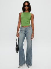 Slow Ride Belted Jeans Light Blue