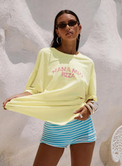 Made With Love Graphic Top Pastel Yellow