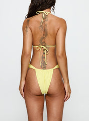 A Good Time Triangle Bikini Bottoms Yellow