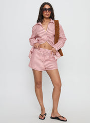 Chloe Set Pink / Brown Stripe