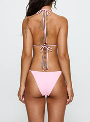 Nevaeh Beaded Triangle Bikini Top Pink