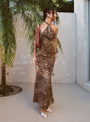 Eleganza Maxi Skirt Leopard