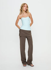 Meleana Strapless Bandage Top Ice Blue