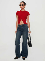 Suzu Knit Top Red