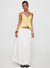 Blondelle Frill Detail Top Yellow