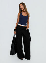 Debee Layered Halter Top Navy / White