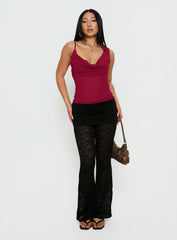 Gogo Lace Flare Pants Black