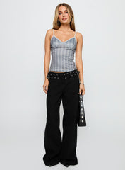 Baccarat Belted Denim Pant Black