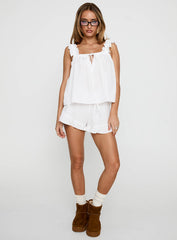 Santabelle Frill Top White
