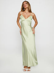 Cyrielle Embroidered Maxi Dress Sage