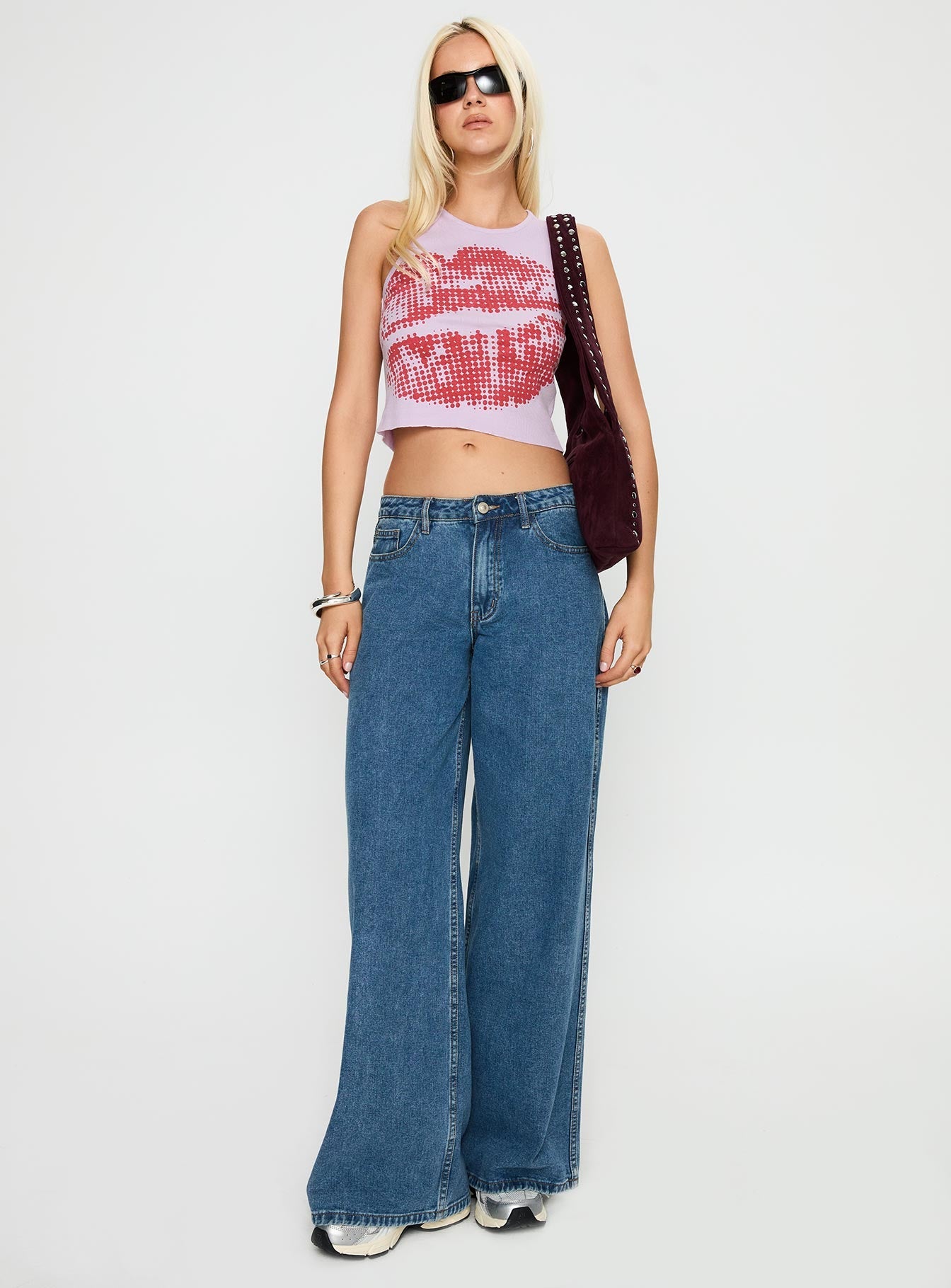 Kiss Of Love Graphic Top Purple